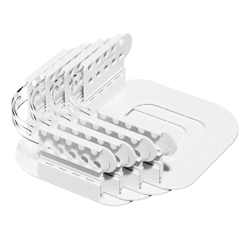 Astrumix Bed Sheet Holders, Lock Sheet Holders for Corner, Keep Sheets Firm and Tight, Bed Sheet Rack with Lock Strip, Fitted Sheet Straps Fit All Mattress Size Easy Installation (Set of 4 White)