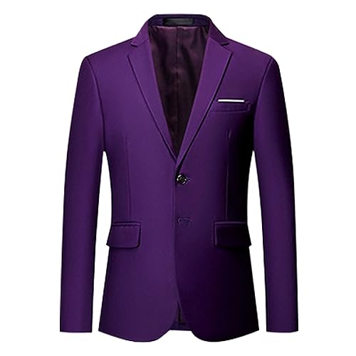 Men's Slim Fit Casual One Button Suit Blazer Jacket Sport Coat Suit Blazer Daily Lightweight Jackets Business Blazer