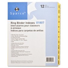 Intercalaires mensuels Sparco pour ne plus perdre de temps à chercher vos documents