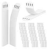 Newthinking Klettband Selbstklebend Extra Stark, 36 Paar Doppelseitiges Klebeband Wiederverwendbar, Weiß 9.3x2cm - Ohne Nagel Bilder Aufhängen für Leinwand, Poster, Teppich