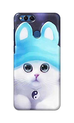 Image of Chinese Cutie Kitten Cat Big Eyes Lovely Girl Ears Hard Back Case Cover for Honor 7X, Huawei Mate SE, BND-L21, BND-L22, BND-L24, BND-L34, BND-AL10 Back Cover -(J5) VNS2221