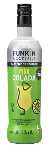FUNKIN Cocktails Ready to Drink Piña Colada Bottle | Just Chill & Serve | Creamy Tropical & Refreshing | Pre-Mixed & Ready to Drink Cocktails Great-Tasting Bar-Quality Mix | 10% ABV | 700ml