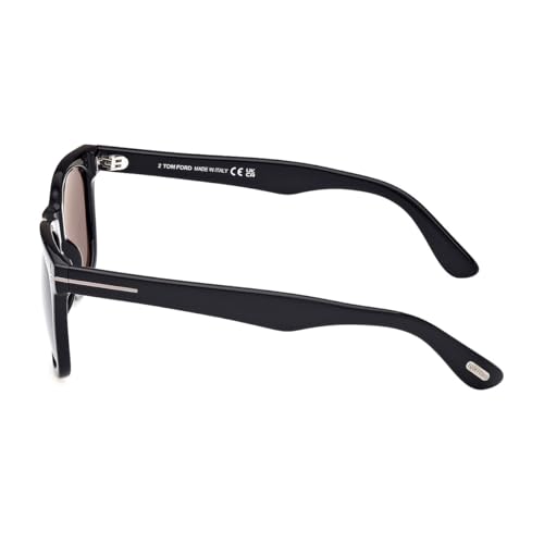 Tom Ford Kevyn Polarized Smoke Square Men's Sunglasses FT1099-N 01D 52, Shiny Black2