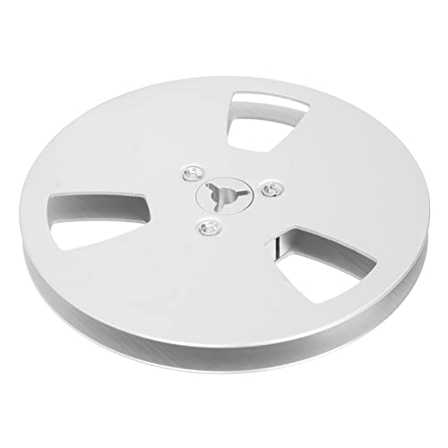 1/4 Empty Take up Reel to Reel Small Hub, 5 Inch Empty Tape Reel Aluminum Alloy 3 Hole Opening Machine Part Recording Takeup Reel