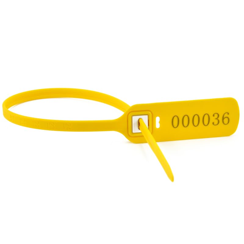 Plomba zabezpieczająca z zabezpieczeniem przed manipulacją Numerowane zawieszki, numerowane krawaty Metalowa wstawka z zatrzaskiem 400 mm Wielokolorowy 100 szt.(White,100pcs)