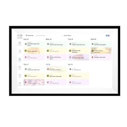 Luobannm WiFi 15,6 Digitaler Kalender Aufgabentabelle HD Interaktiver Touchscreen Smarter Familienplaner Herd Digitaler Kalender EU-Stecker
