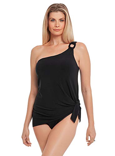 Magicsuit Women's Swimwear Solid Amal One Shoulder Soft Cup Swimdress