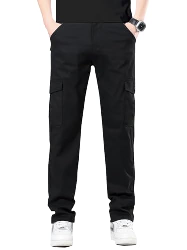 Image of Men's Cotton Cargo Pants Multi-Pocket,Comfortable Work Pants, Durable Trousers & Everyday Wear-CP-036