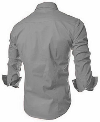 DEELMO Men's Cotton Blend Mandarin Collar Self One Design Full Sleeve Casual Short Kurta