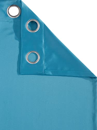 Image of Home Sizzler 1 Piece Solid Blackout Eyelet Polyester Door Curtain - 7 Feet, Aqua
