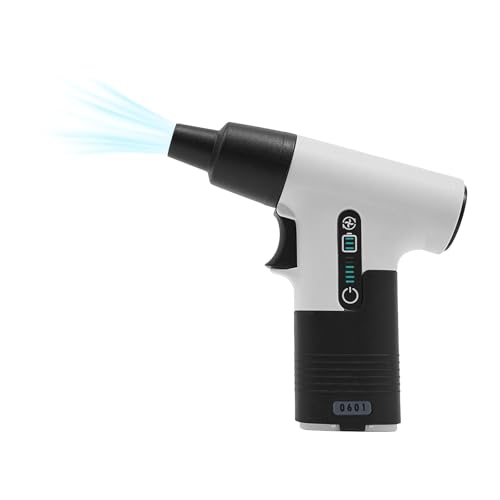 Electric Air Duster, 150W 13000RPM Compressed Air Duster Rechargeable Cordless Air Blower Stepless Speed Tiny Electric Cleaner for Keyboard PC Deep Cleaning Air Mattress Inflation Car Home (Grey)