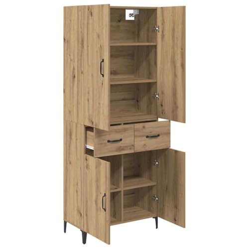 Tablero de madera de roble con almacenamiento para comedor y pasillo de casa 6