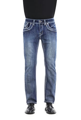 Men's Premium Straight Fit Denim Jeans Sizes 28-40 Style: WB68