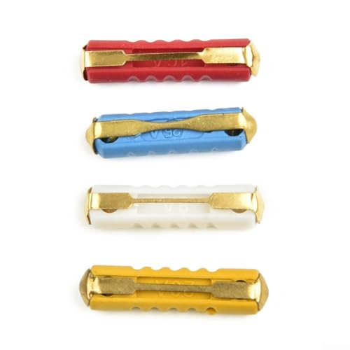 Lot de 40 fusibles de voiture comprenant 5 A 8 A 16 A 25 A Fusibles automobiles avec plastique et zinc pour protection des circuits électriques