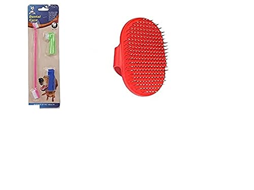Santosh Enterprises Pets Cleaning Dental Toothbrush With Grooming Glove Brush For Dog (Pack Of 2)|Toys| Puppies| Pet| Dogs| Toys Dogs| Toys for Dogs| dog products| Puppy Toys| Soft Toy Dog| Soft Toy|Pet Supplies| dog toys for adult dog| pet supplies for dogs| pet accessories for dogs| pets accessories dog | pet dog accessories | pets accessories | pet products for dogs| pet products