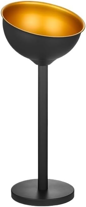 Ice Bucket Large-capacity Stainless Steel Double-walled Ice Bucket Upright Champagne Insulated Ice Bucket(Black)