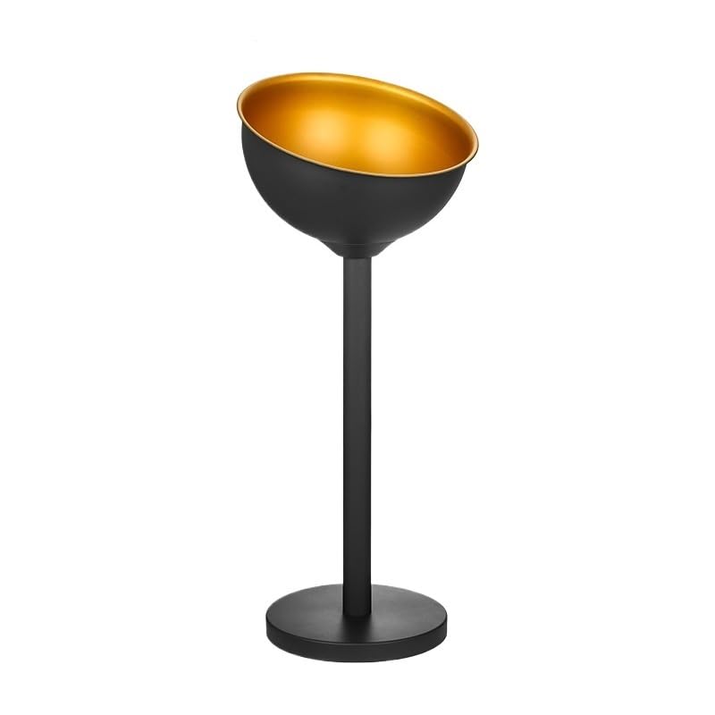 Seaux à Glace Récipient Vertical de Boisson Seau à Glace d'acier Inoxydable Grande capacité | Double paroi(Noir)