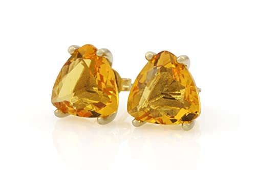 Boucles d'oreilles en citrine jaune parfaites du quotidien au mariage