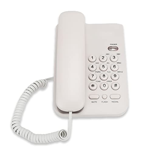 Teléfono fijo con cable T3026CID básico sin fuente AC blanco