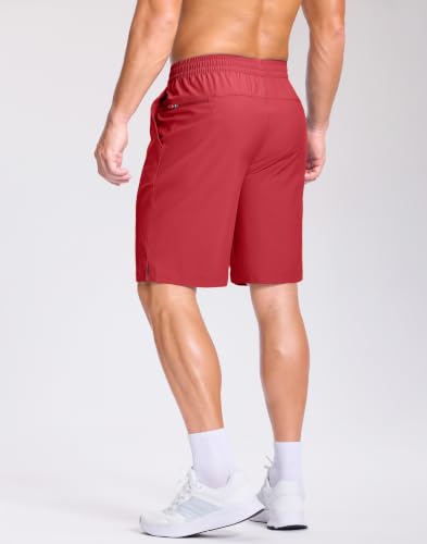 Image of GGJ Men's Lightweight Athletic Shorts with 2 Zipper Pockets 7 inch /9 inch /5 inch Gym Workout Running Quick Dry Tennis Shorts for Men