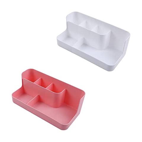 Desk Organiser,Tiuxiu 2pcs Desktop Storage Box Cosmetic Storage Box Plastic Organiser Versatile Sorting Box Cover