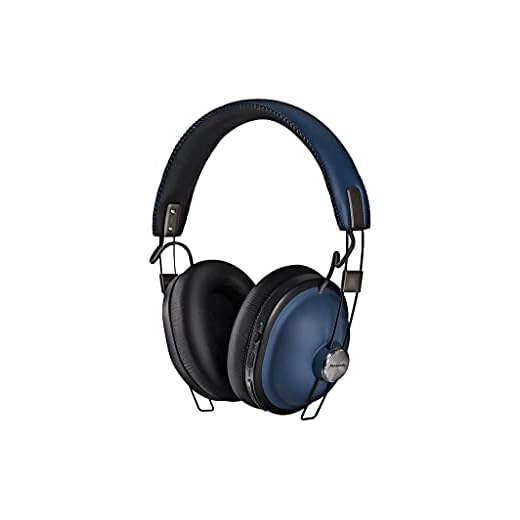 Panasonic RP-HTX90N – Auriculares inalámbricos (Noise Cancelling, 200 gr, 24hrs de batería, Carga rápida, Unidad Control 40 mm, Cable extraíble, Control Voz, Bluetooth) Color Azul
