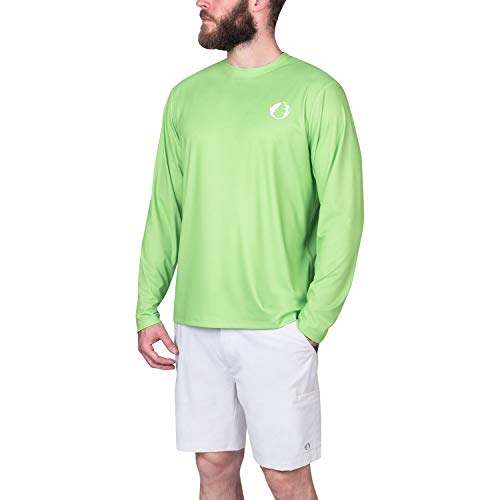 The American Outdoorsman Men's Lightweight UPF 50+ UV Sun Protection Outdoor Long Sleeve Breathable Water Print Shirt