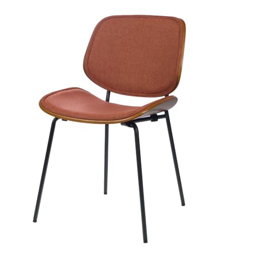 Amadeus - Chaise Atlanta Orange Noyer (Lot de 2)