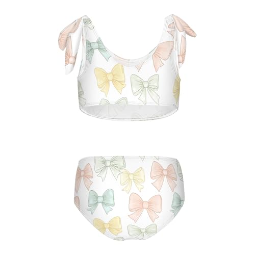 Wusikd Cute Bows Girls Swimsuits Two Piece Swimwear Bikini Set for for Girls Size 3T2