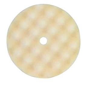 8.25" x 1.5" White Waffle Foam Finish Pad - 899WG