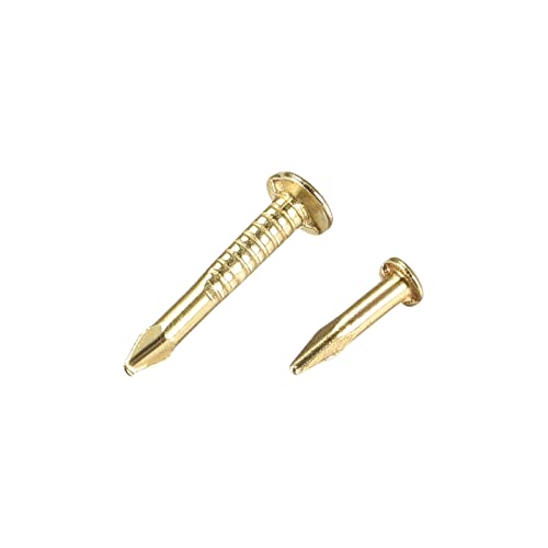 uxcell Total 500pcs Small Tiny Nails 6mm 10mm para bricolaje decorativo en madera miniatura 1