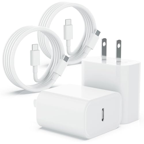 iPhone 15 Charger Fast Charging, iPad Charger 2Pack 20W USB C Fast Wall Charger with 6ft Type C to C Cable for iPhone 15/15 Plus/15 Pro/15 Pro Max/iPad 10/iPad Mini 6/iPad Air5/iPad Pro/AirPods Pro