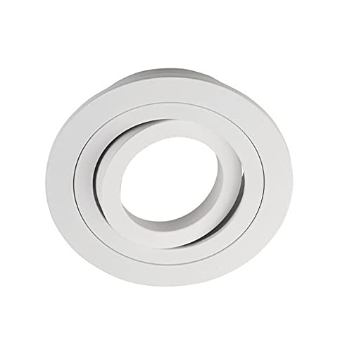 wonderlamp 1 Unidad Foco empotrable Classic Redondo con Portalámparas GU10, Ángulo basculación 30°, 230V, Diametro 9.3 x 2.5 cm, Blanco
