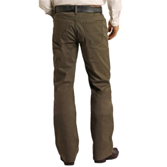 Men's Olive Revolver Straight Leg Jeans by Rock & Roll Denim