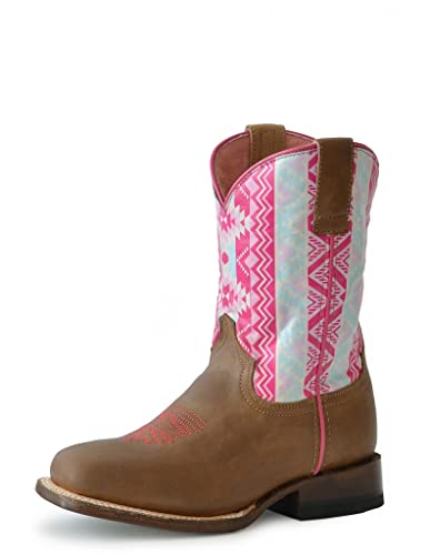 ROPER Childs Aztek Square Toe Boots 13 Pink