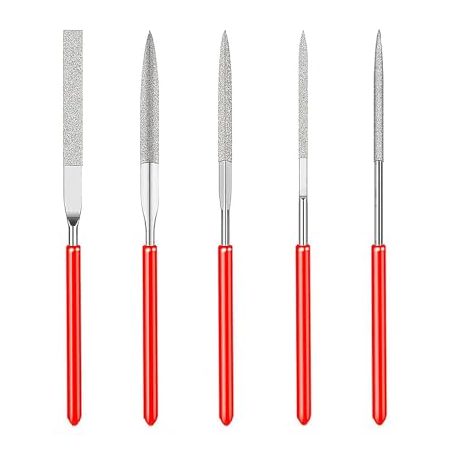5 Stück Nadelfeilen, Schlüsselfeile, Nadelfeilen Set, Mini Feilen Set, für Präzisionsmetallarbeiten 3D Druck Holzbearbeitung Schnitzwerkzeug
