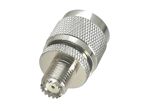 Adaptador UHF PL259 macho a mini UHF hembra de latón recto para cable coaxial, 10 uds 4