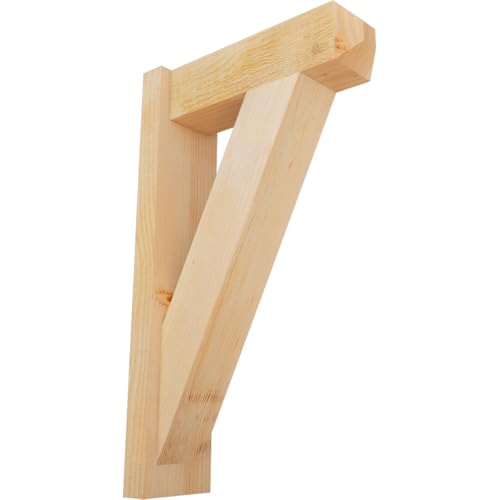 6"W x 18"D x 30"H Traditional Rough Sawn Craftsman Outlooker, Douglas Fir