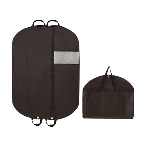 Garment Bags for Travel 2 Pack Closet Storage Suit Bags Hanging Clothes Bag Mens Women Suits Cover for Shirts Coats Dresses (Black 2 Pack)