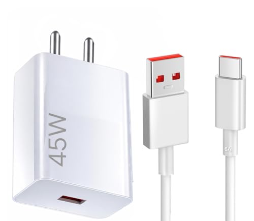 Image of Original 45W Turbo Fast Charger with Type-C Cable Compatible with Redmi Note 14 /14 Pro, 15, Poco M7 Pro /M8 5G /X7 /X3 /X4 /Xiaomi, Redmi & Poco