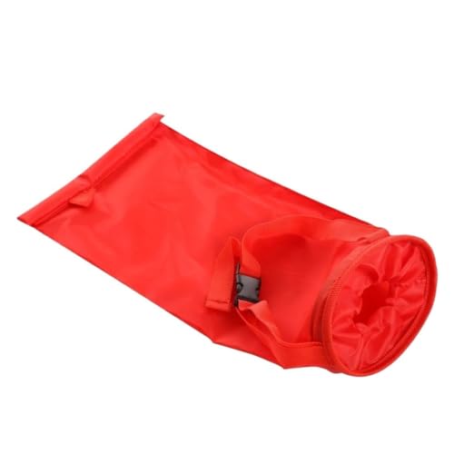 Poubelle de voiture sac poubelle portable panier à déchets étui rouge