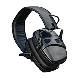 [QPSLIDH] 電子イヤーマフ 防音ヘッドセット 衝撃音増幅 聴覚保護具(Green)