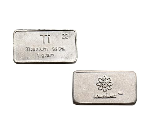 Titanium Ingot, Titanium Metal Ingot, Titanium Metal Sample, 1 gram 99.9% Pure for Element Collection