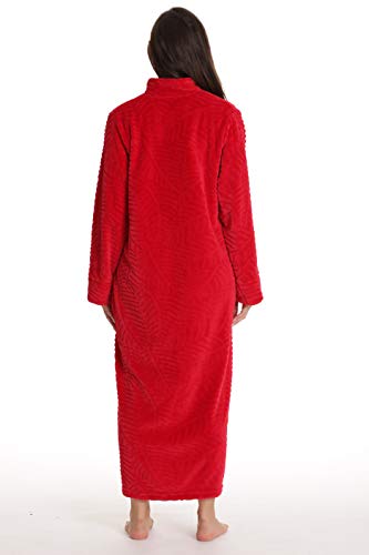 Image of Just Love Plush Zipper Lounger Solid Robe