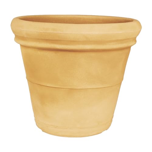 Decorspace - Plato para maceta redondo de resina para flores y plantas, fabricado en Italia (Ø 41 para maceta Ø 70 cm, Impruneta)