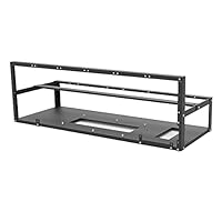 12 GPU Mining Rig Frame, Miner Mining Rig Case Rack Steel Open Air Pc Computer Case for Currency Bitcoin Crypto Coin ETH/ETC/ZEC Mining Accessories Tools, Not Included Fan&amp;Gpu (black1)