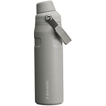 Stanley IceFlow Fast Flow Water Bottle 24 oz | Angled Spout Lid | Lightweight and Leakproof for Travel and Sports | Insulated Stainless Steel | BPA-Free | Ash