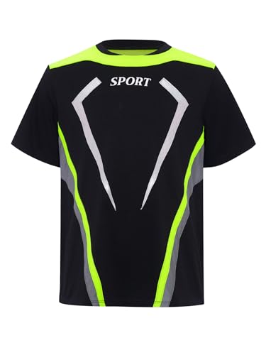 Jugaoge Kids Boys Short Sleeve T-Shirts Moisture-Wicking Soccer Jersey Workout Sport Shirts Summer Tops3