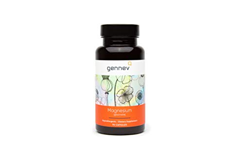 Magnesium (Glycinate) by Gennev for Hot Flashes and Menopause Relief, Insomnia, Anxiety, and Natural Pain Relief (90 Count) New Packaging!