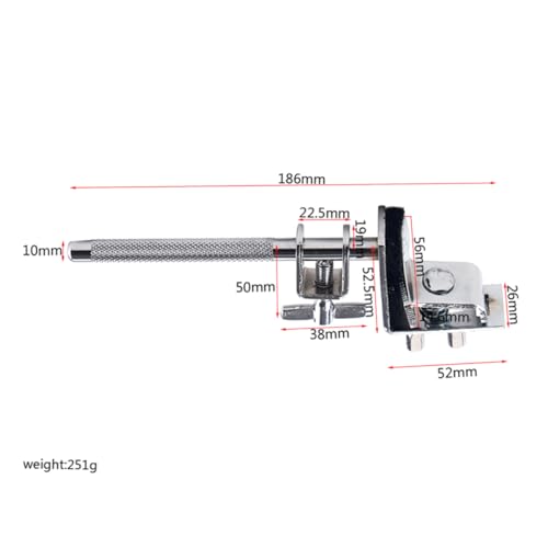 Soporte Clamp Montado para Bombo con Campana de Metal ibasenice de Posicionamiento Óptimo Acabado Plateado miniatura 3